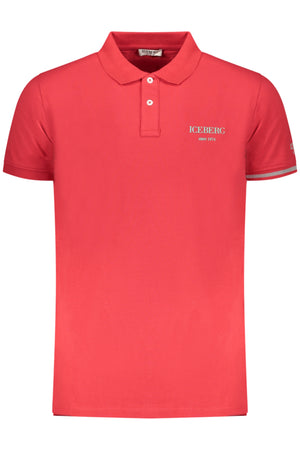 Iceberg Men's Short-Sleeved Polo Shirt, Red