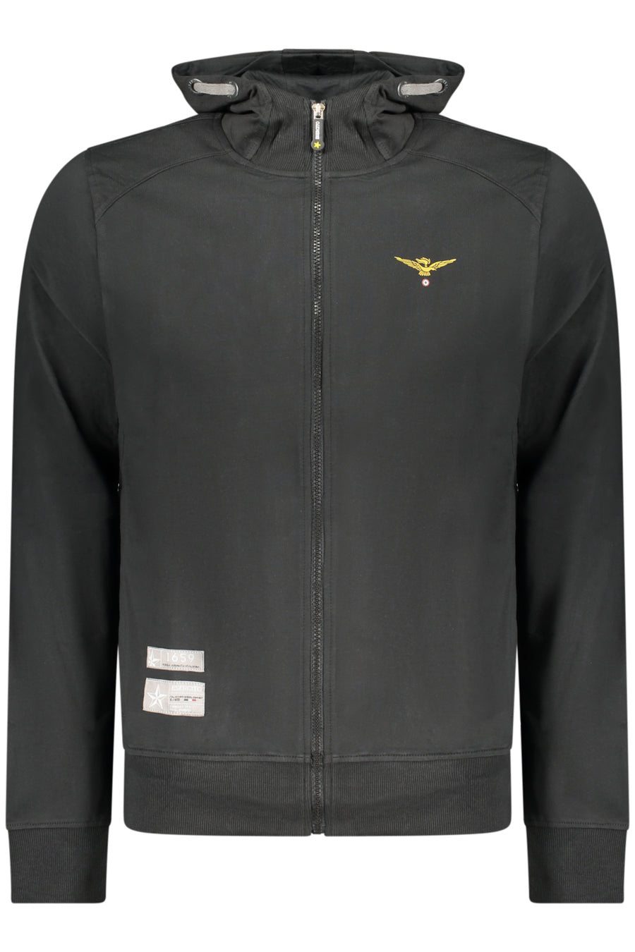 Accademia Militare Military Academy Men's Black Zip-Up Sweatshirt