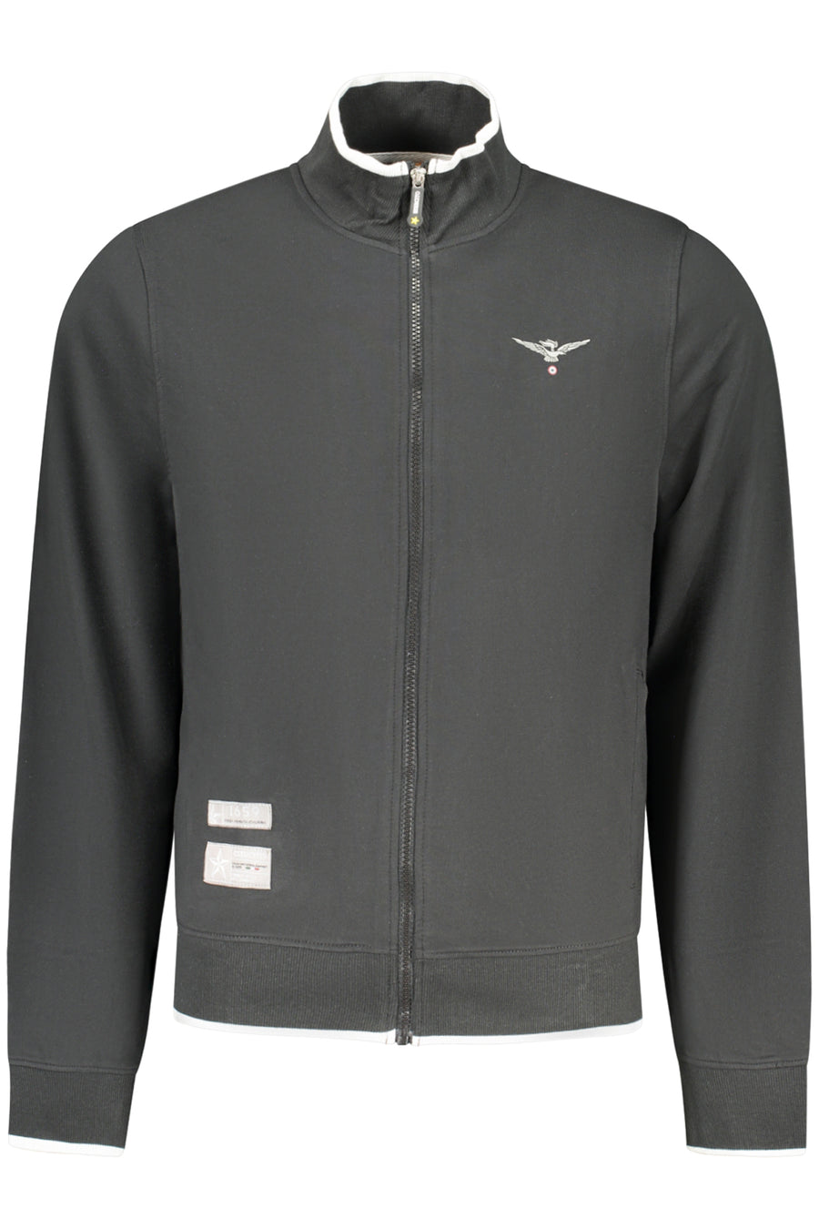 Accademia Militare Military Academy Men's Black Zip-Up Sweatshirt