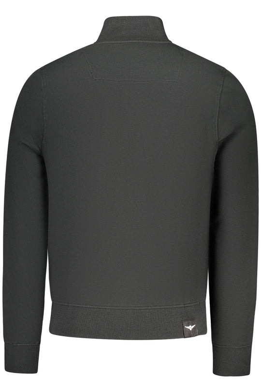 Accademia Militare Military Academy Men's Black Zip-Up Sweatshirt