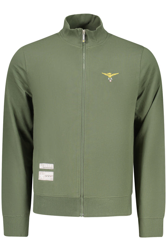 Accademia Militare Military Academy Men's Green Zip-Up Sweatshirt