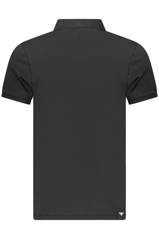 Accademia Militare Military Academy Men's Black Short-Sleeve Polo Shirt