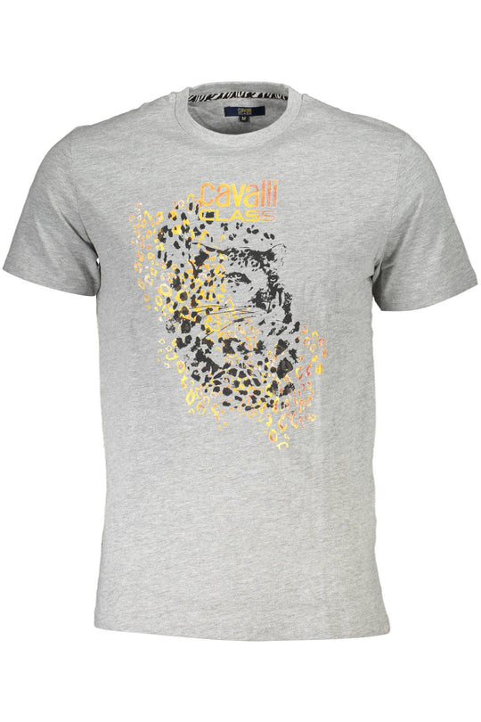 Cavalli Class Short Sleeve T-Shirt Men Grey