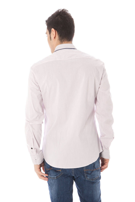 Costume National Men's Long Sleeve Pink Shirt