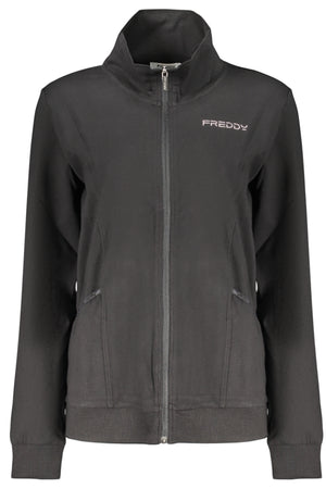 Freddy Women's Black Zip-Up Sweatshirt