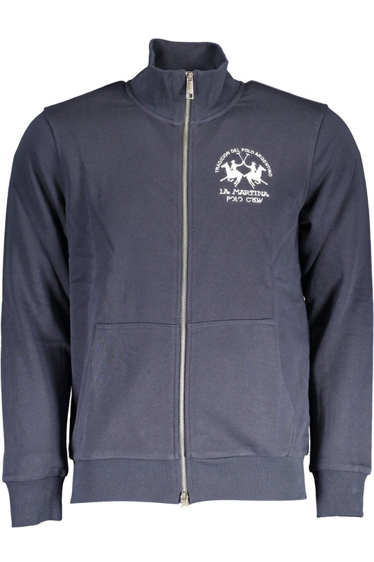 La Martina Men's Blue Zipped Sweatshirt