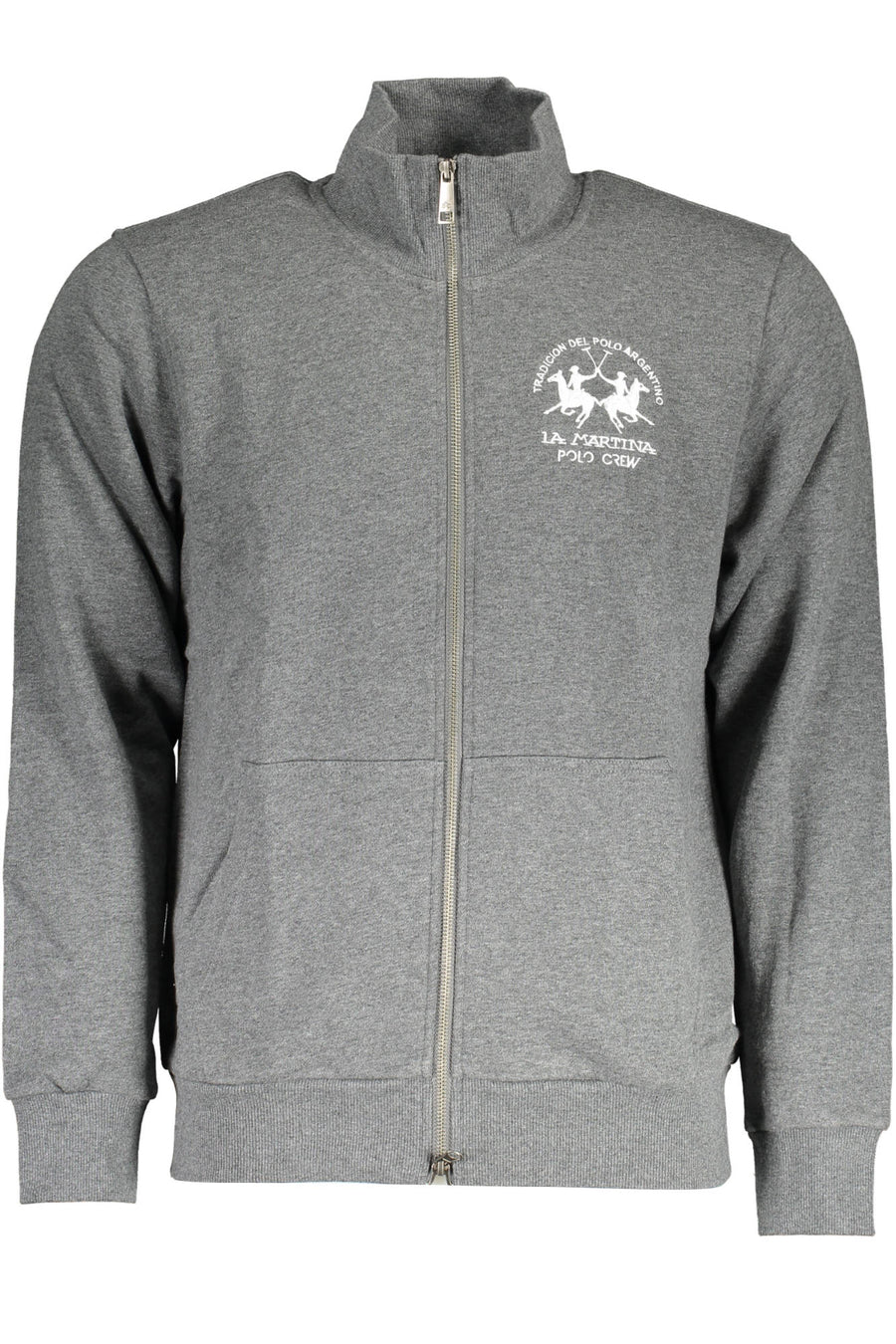 La Martina Men's Gray Zipped Sweatshirt