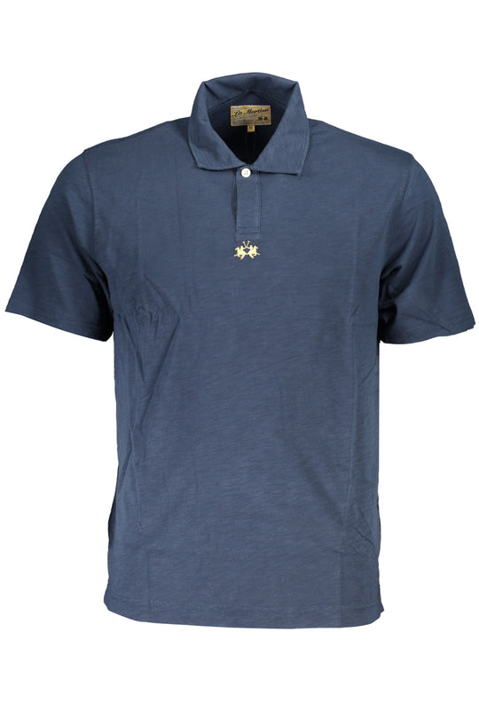 La Martina Men's Short Sleeved Polo Shirt Blue