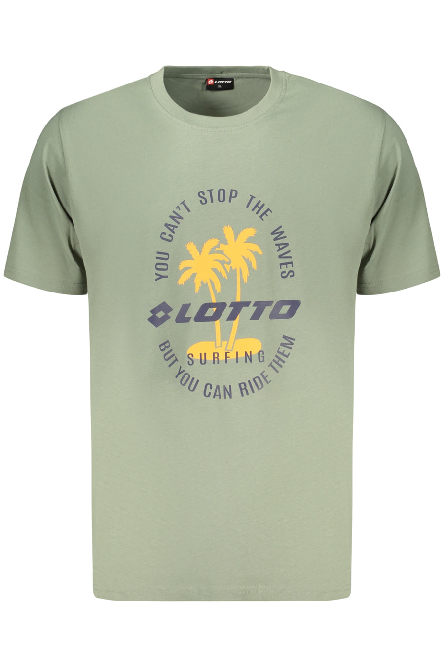 LOTTO MEN'S SHORT-SLEEVED GREEN T-SHIRT