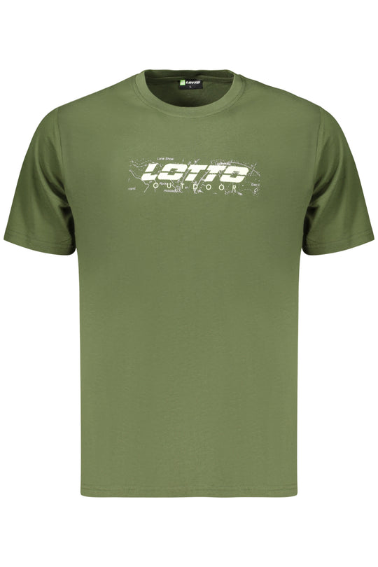 LOTTO MEN'S SHORT-SLEEVED GREEN T-SHIRT