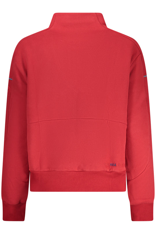 North Sails Women's Red Zip-Up Sweatshirt