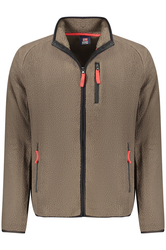 Norway 1963 Men's Brown Zip-Up Sweatshirt