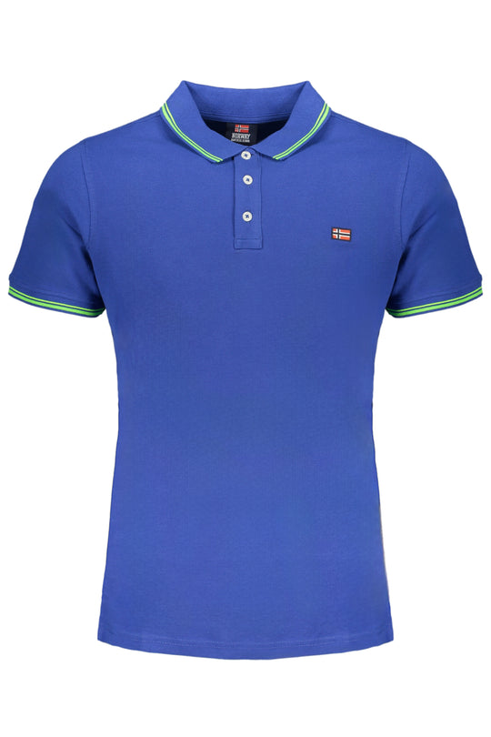 Norway 1963 Men's Blue Short Sleeve Polo Shirt