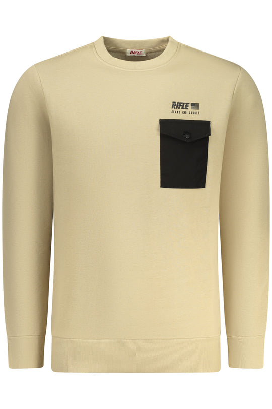 Rifle Men's Zip-Up Sweatshirt Beige