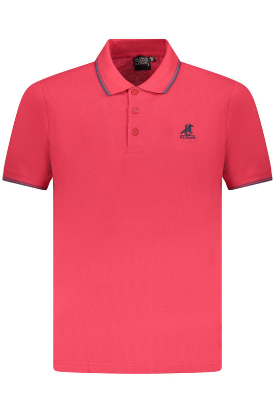 U.S. Grand Us Grand Men's Short-Sleeve Polo Shirt, Red